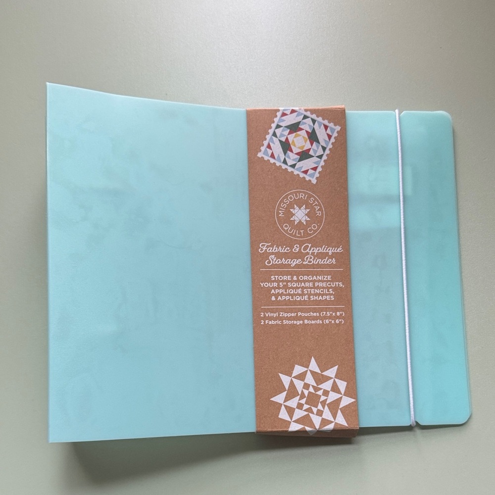 Aqua Fabric & Appliqué Storage Binder